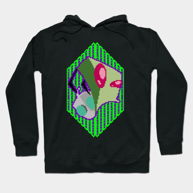 Invader Zim - Pixel Invader Hoodie by Aftermath980